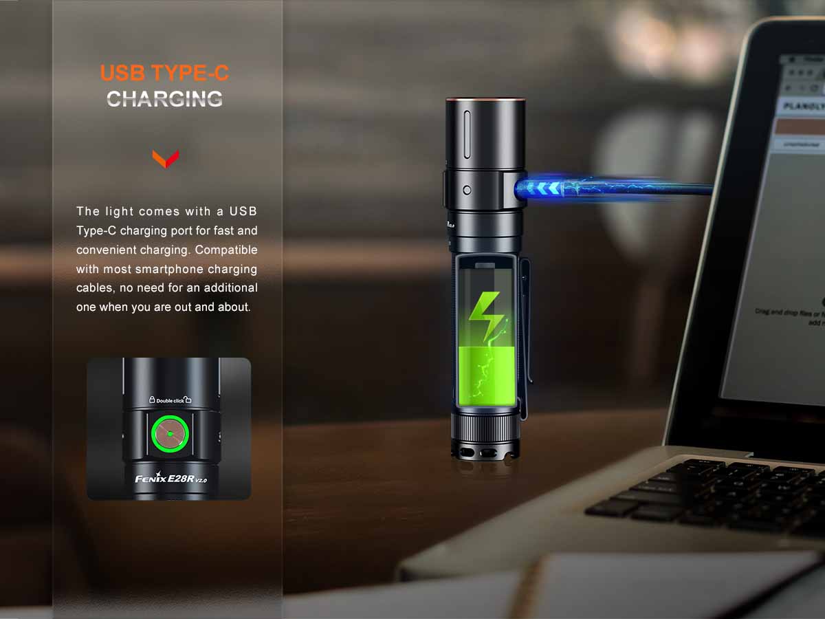 Fenix E28R V2.0 Rechargeable EDC Flashlight - Image 9