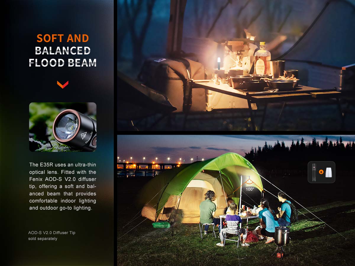 Fenix E35R Rechargeable EDC Flashlight - Maze - Image 6