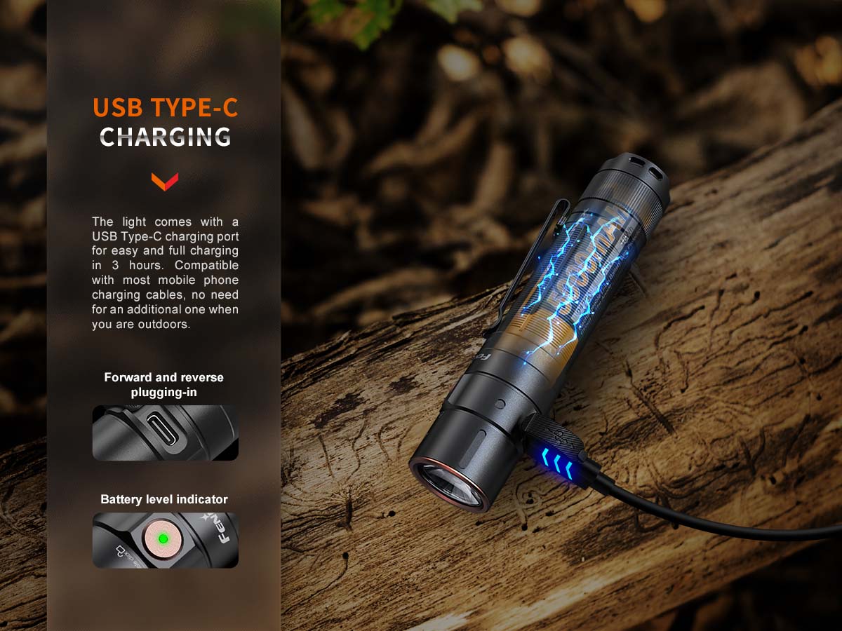 Fenix E35R Rechargeable EDC Flashlight - Maze - Image 9