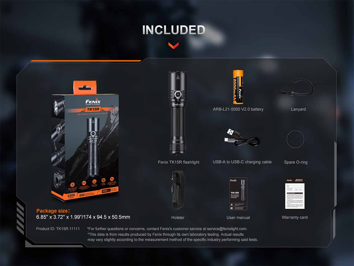 Fenix TK15R Rechargeable Tac Flashlight - Image 14