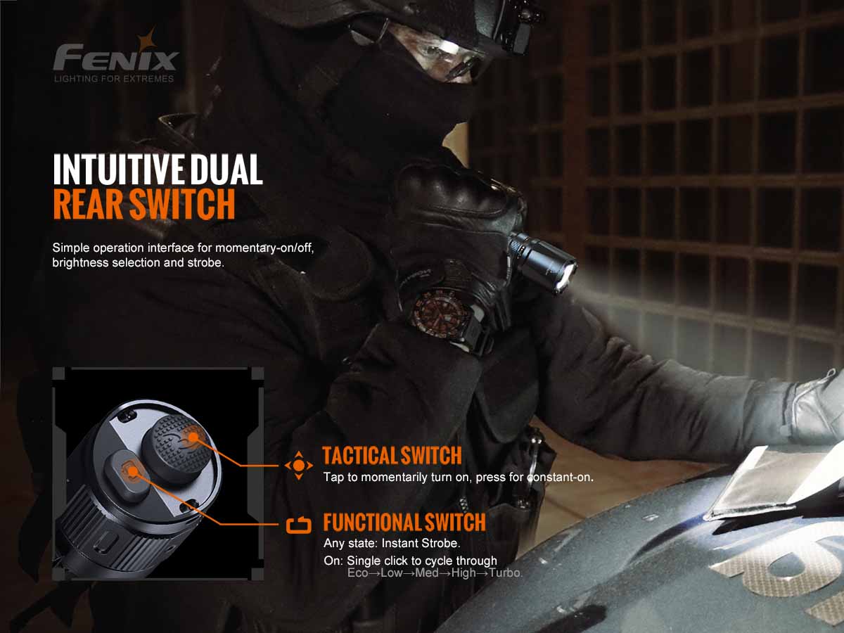 Fenix TK20R V2.0 Rechargeable Tac Flashlight with T5 Pen - Image 8